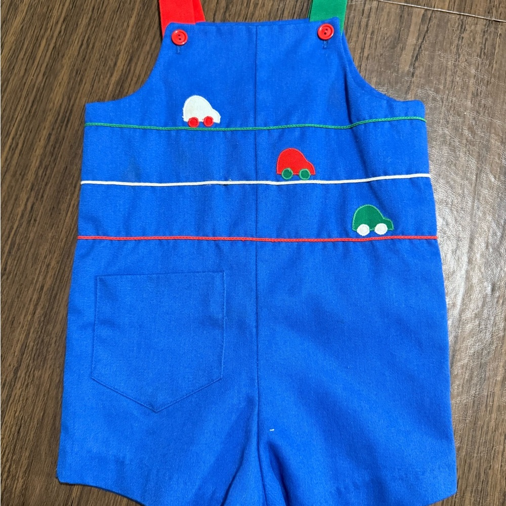 Lisa Jackson Blue Kids Bodysuit with Car Accents